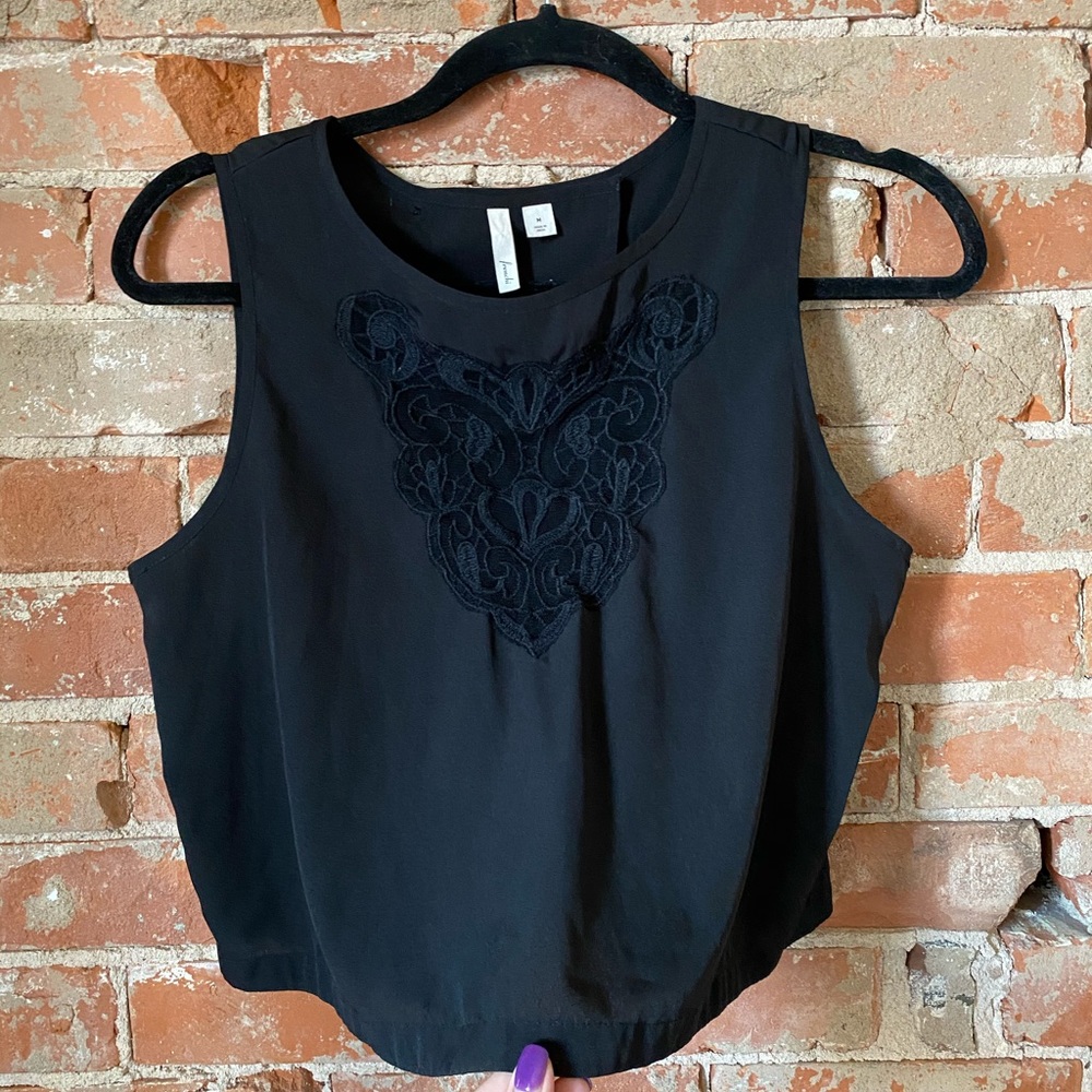 Black Crop Top- Frenchi